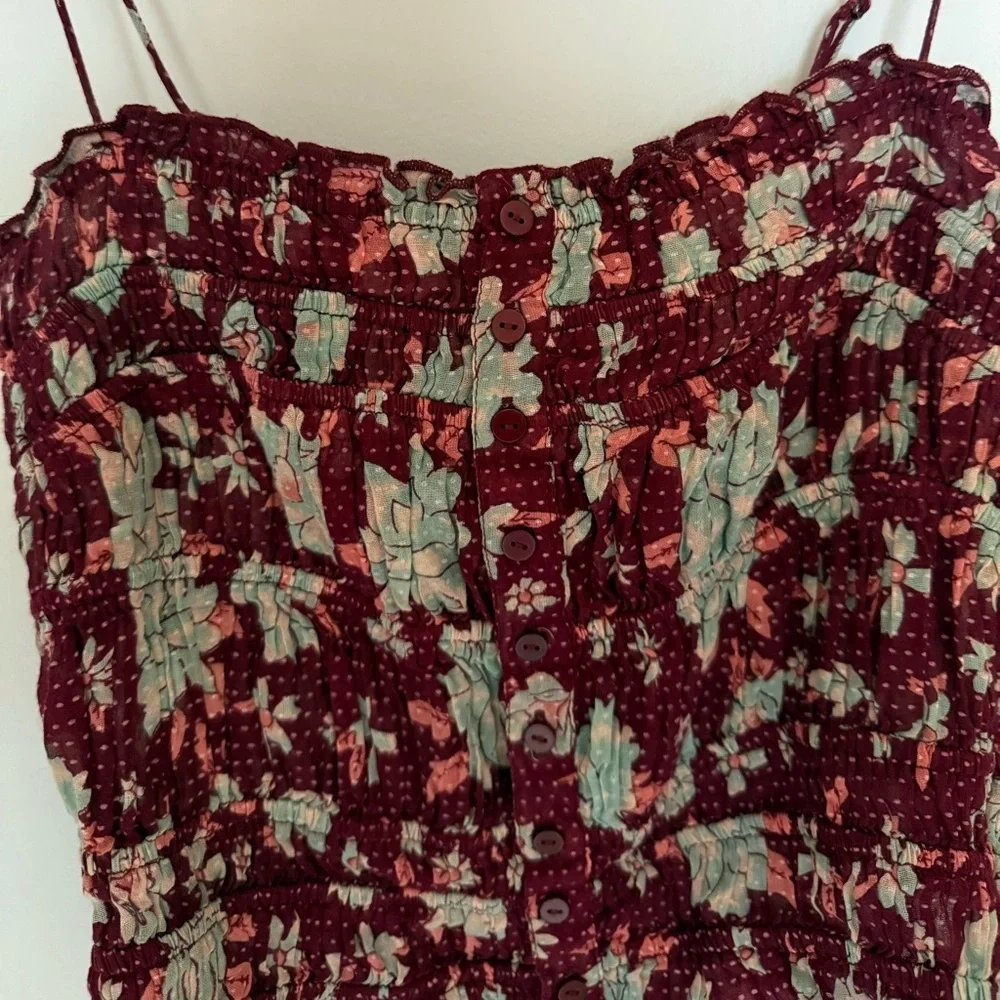 Free People Floral Smocked Women's Top